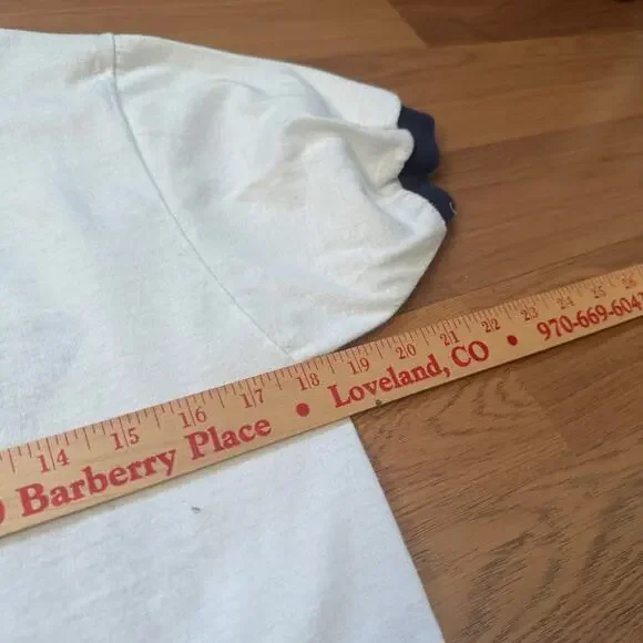 Vintage 70's Kennedy Space Center Florida USA White Ringer Tee Shirt Sz Large - Picture 4 of 9